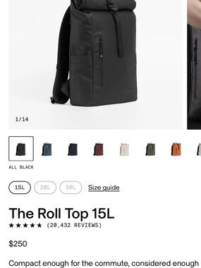 Stubble & Co (UK) The Roll Top 15L Backpack - New, no tags